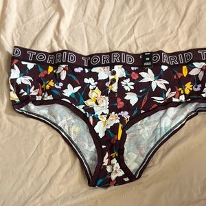 Torrid Women's Floral Panties - Black and Multicolor